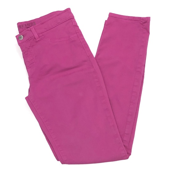 J Brand Skinny Leg Jeans in Bright Fuchsia - Picture 2 of 6